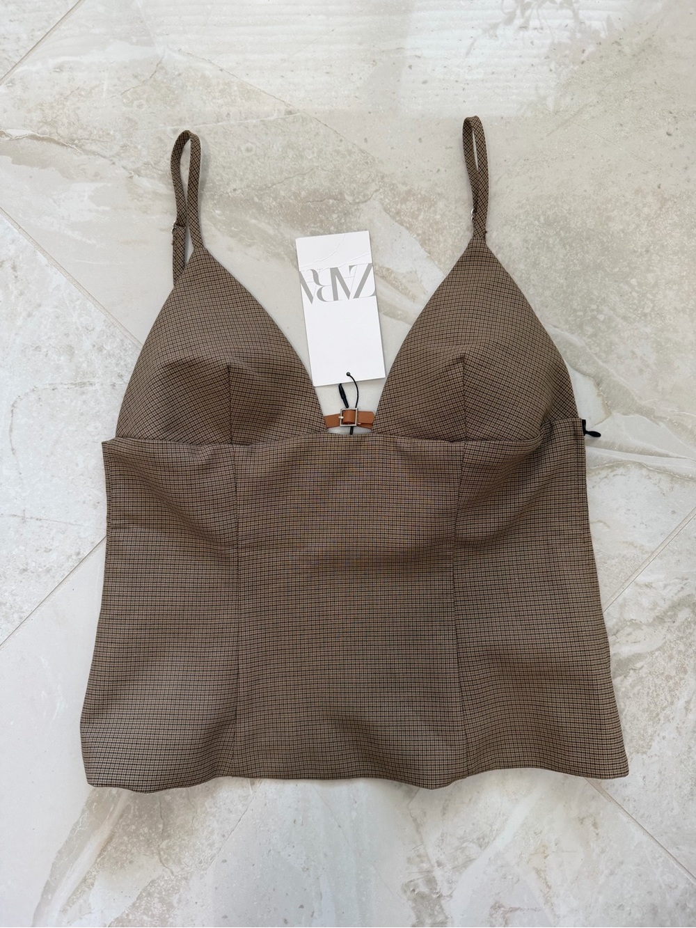 ZARA Brown Bustier Cami